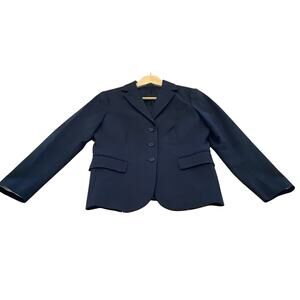 Gap Blazer Jacket Size 6 Black Three Button Lined Long Sleeve EUC Office Work
